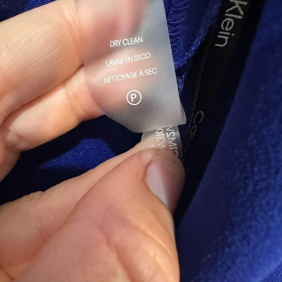 Calvin Klein Royal Blue Jumpsuit Size 6 Wide Leg Sleeveless Cutout - Picture 9 of 9